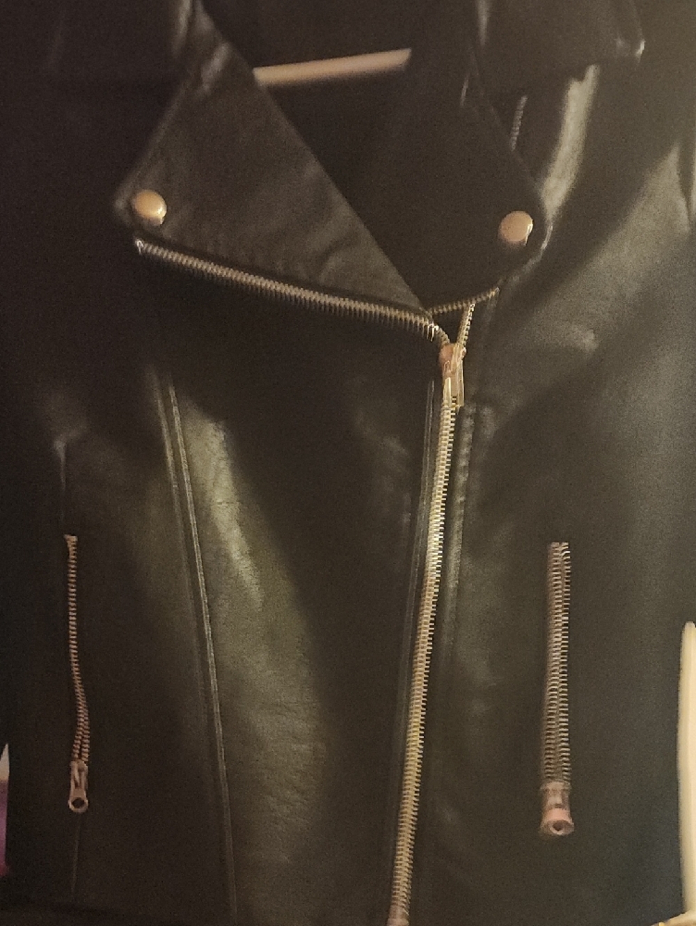 Classic Black Leather Jacket - Women's Tailored Moto Style